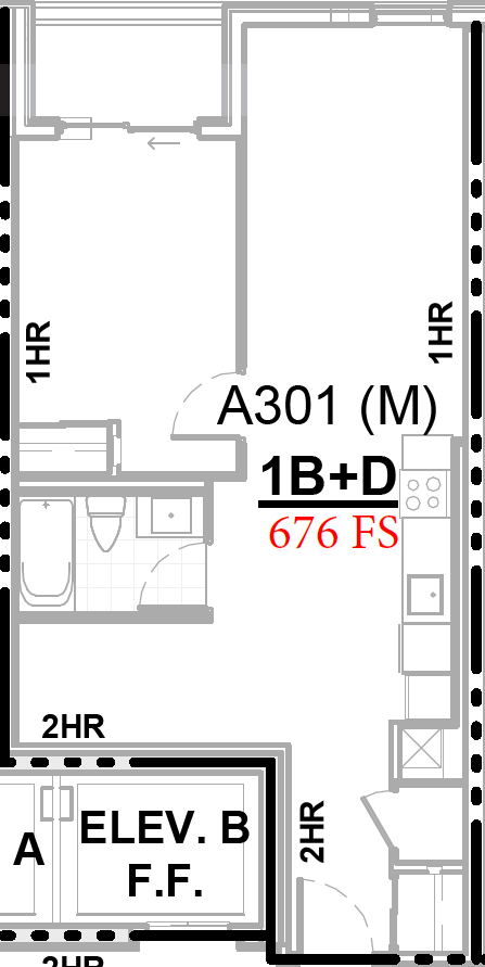 a floor plan of a room with a desk and a chair