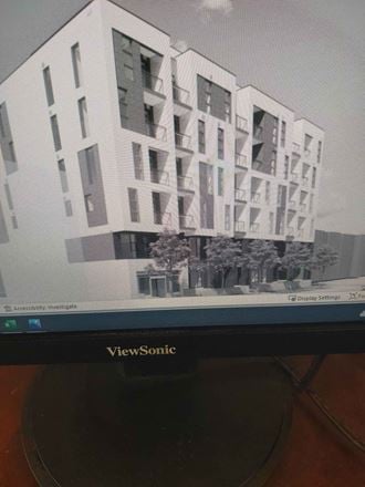 a picture of a building on a computer screen