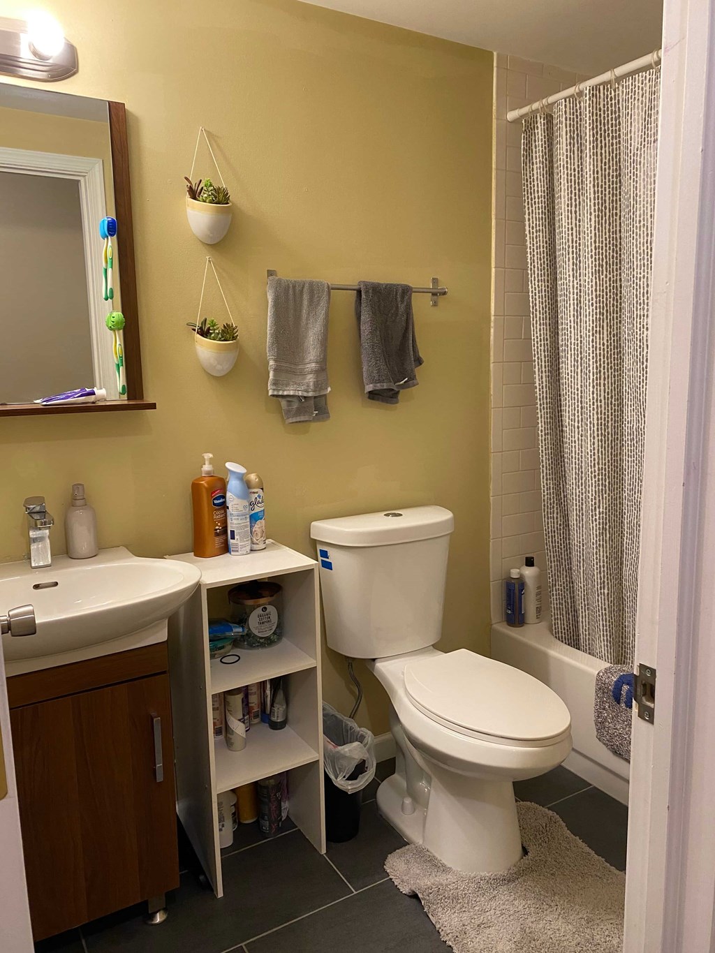 a bathroom with a toilet and a sink and a shower