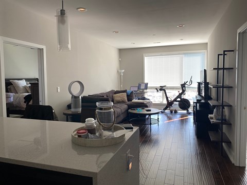 a view of the living room from the kitchen