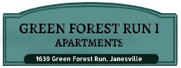 a sign for the green forest run facility