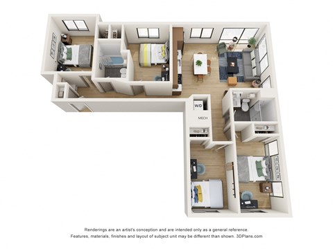 525 Lincoln Street Studio-4 Beds Apartment for Rent - Photo Gallery 15