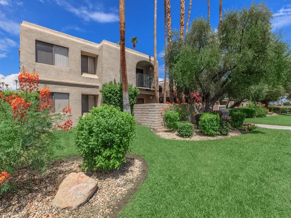 the front yard of a house with a lawn and trees