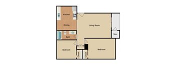 2 Bedroom 1 Bathroom