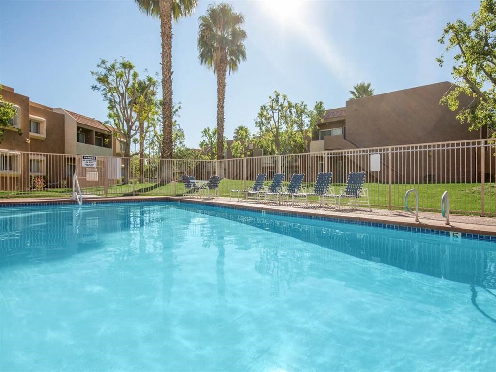 the swimming pool at the apartments for rent