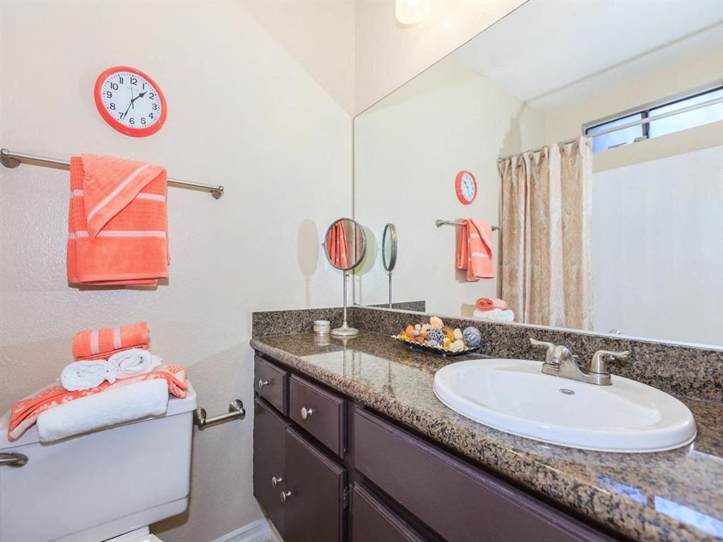 a bathroom with a sink and a mirror and a toilet