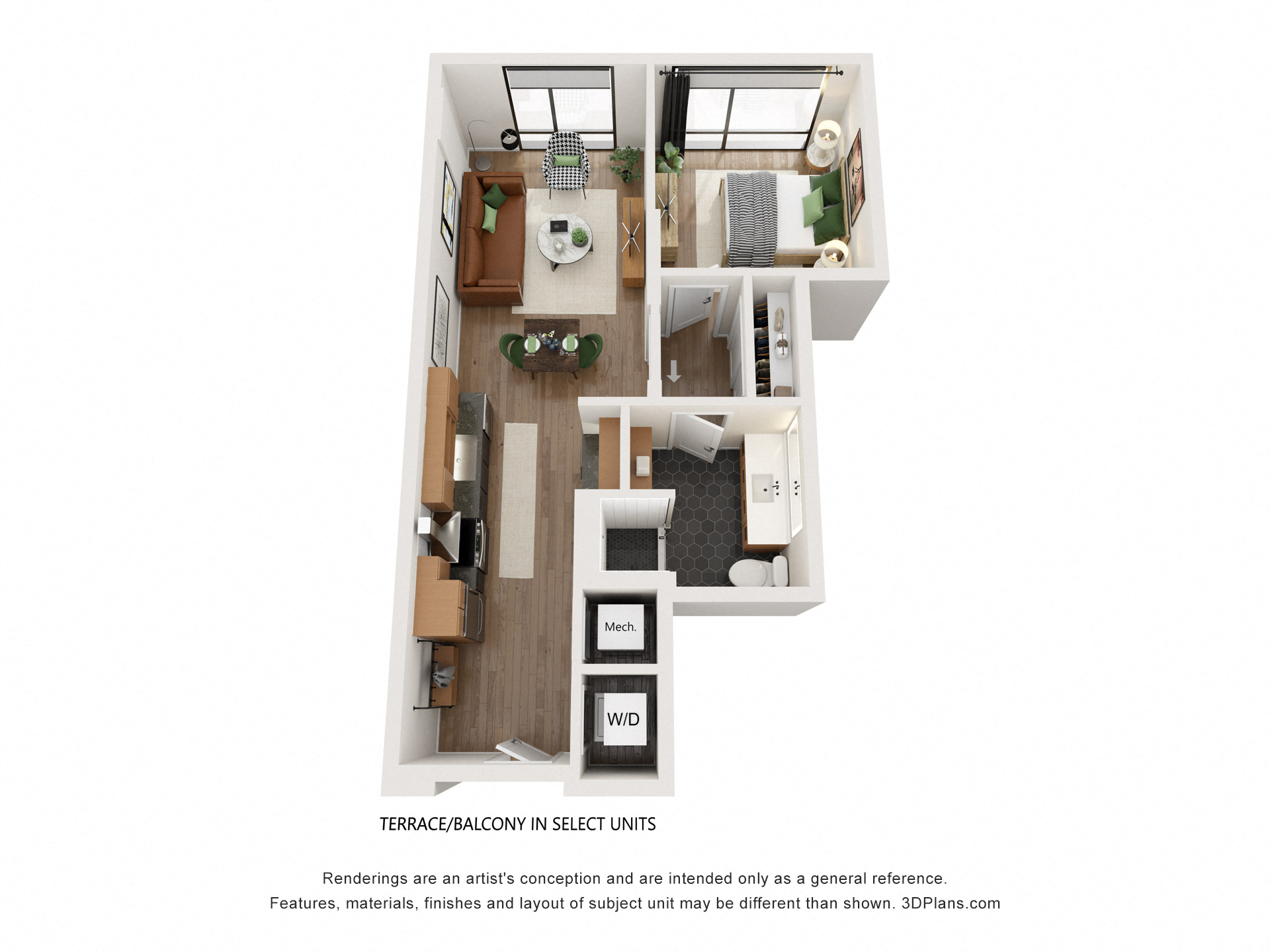 Gables Union Market A1 Floorplan