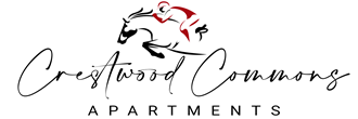 a logo for a horse jumping contest with a jockey on a horse