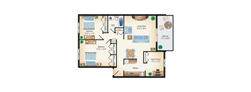 GARDEN 2 Bed 1 Bath