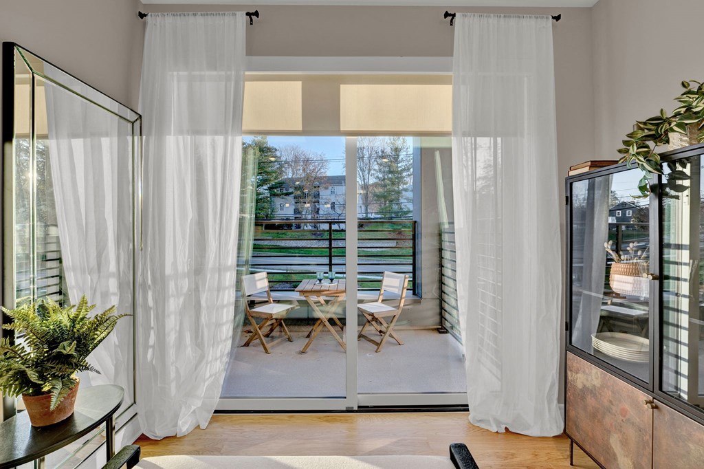 Private outdoor space on select apartments