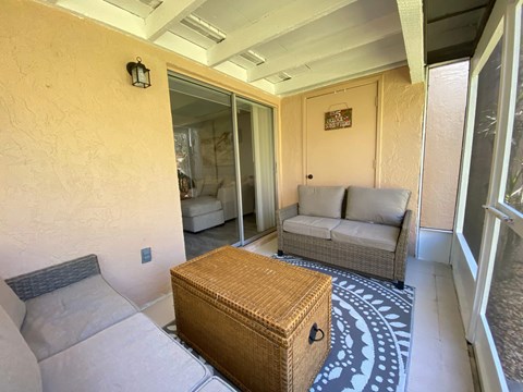 a living room with a couch and a