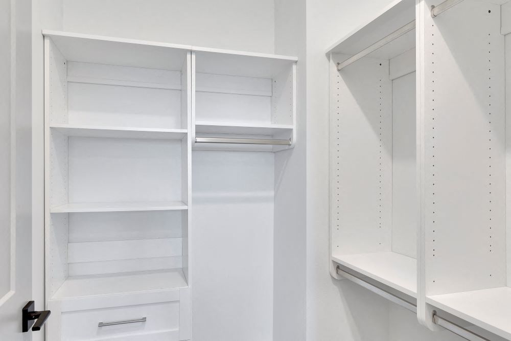 Custom built closet shelves