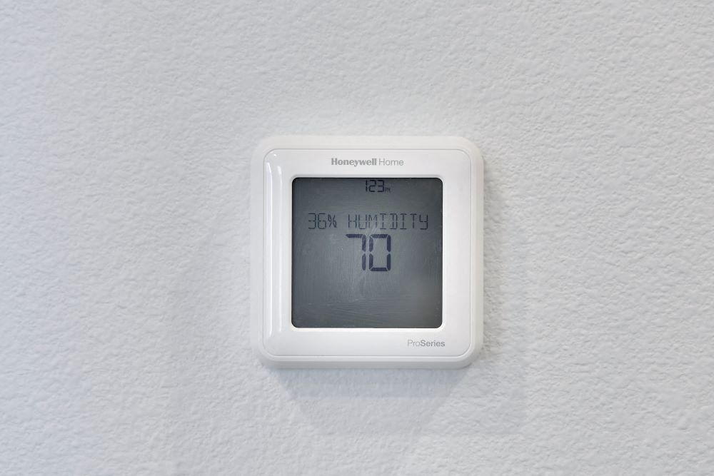 Smart thermostat on second floor