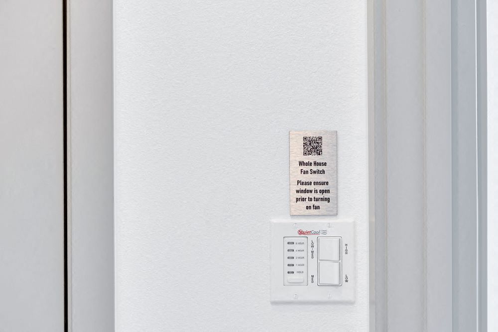 Whole house fan switches