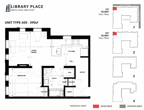 105 West Court Street Studio-3 Beds Apartment for Rent - Photo Gallery 24