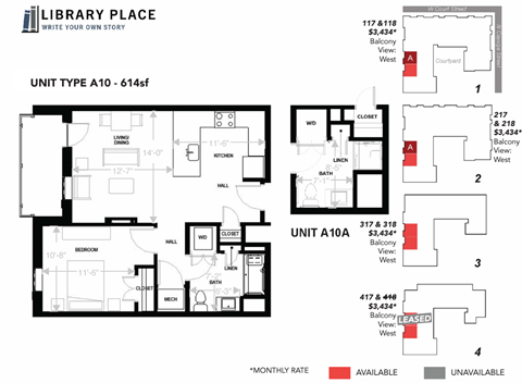 105 West Court Street Studio-3 Beds Apartment for Rent - Photo Gallery 29