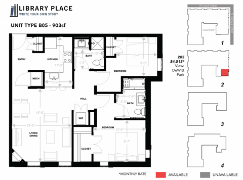 105 West Court Street Studio-3 Beds Apartment for Rent - Photo Gallery 41