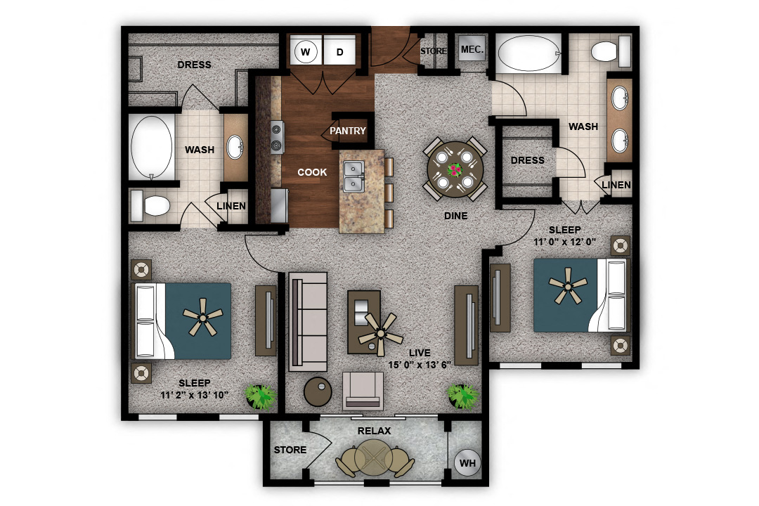 Two Bedroom Renovated C1