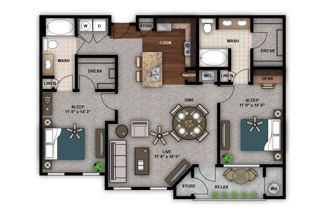 2 Bedroom
