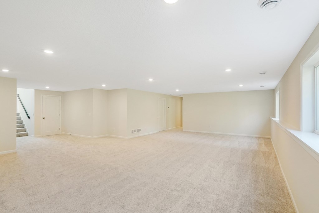 the living room and dining room are empty and ready for us to move in