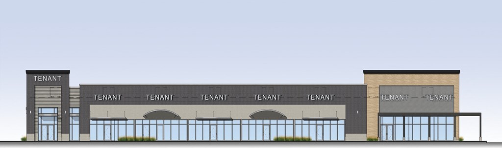 a rendering of the front of a building with the word tenant on it