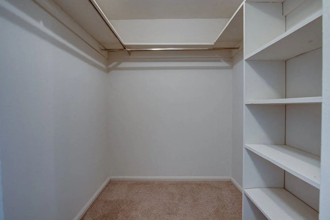 Large walk-in closet with plenty of storage
