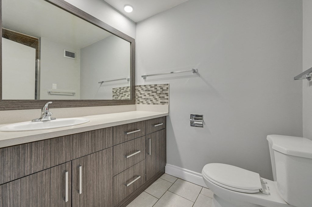 a bathroom with a toilet and a sink and a mirror