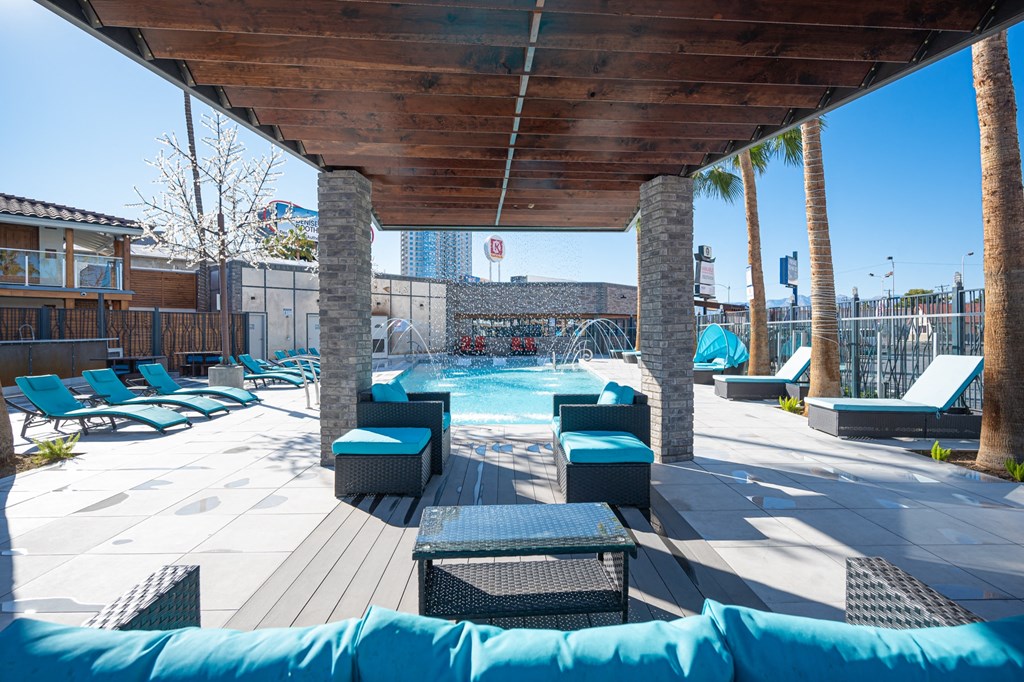 the pool area at the ace hotel