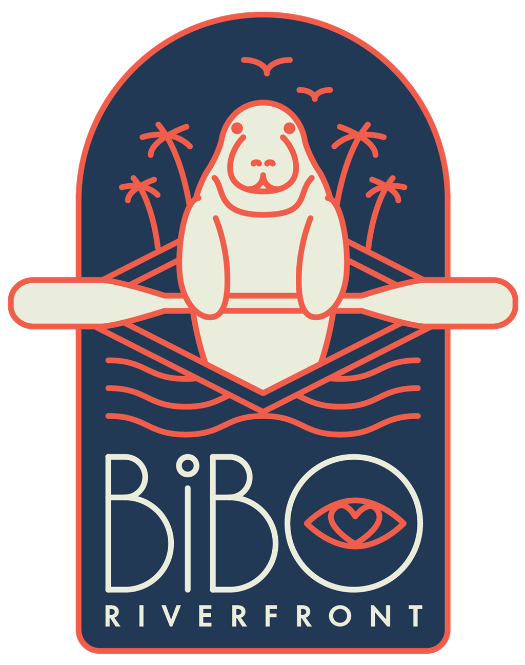 the logo for bibb riverfront logo