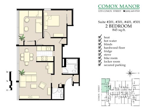 1235 Comox St. Studio-3 Beds Apartment for Rent - Photo Gallery 7