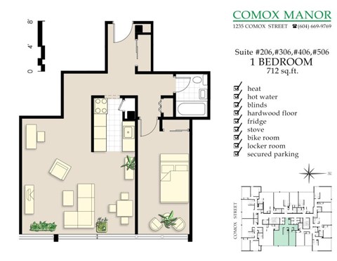 1235 Comox St. Studio-3 Beds Apartment for Rent - Photo Gallery 12