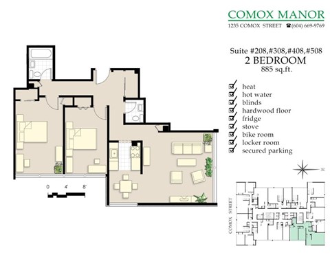 1235 Comox St. Studio-3 Beds Apartment for Rent - Photo Gallery 14