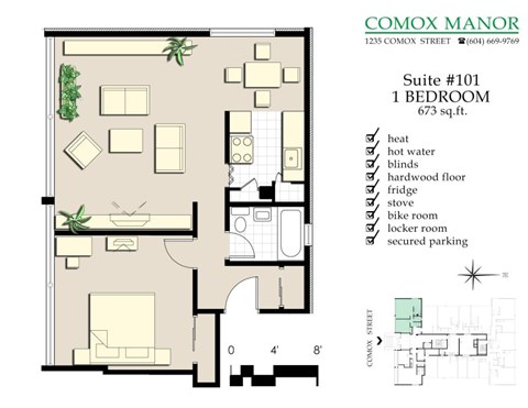 1235 Comox St. Studio-3 Beds Apartment for Rent - Photo Gallery 5