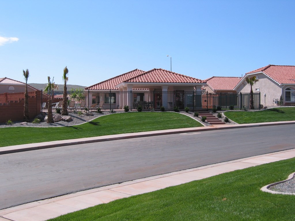a house with a street in front of it