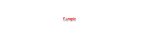 the word sample with red text on a white background