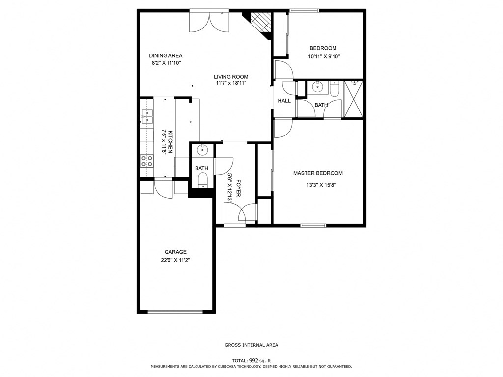 a floor plan of a residence with a garage and a loft
