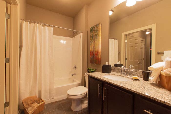 a bathroom with a sink toilet and a shower
