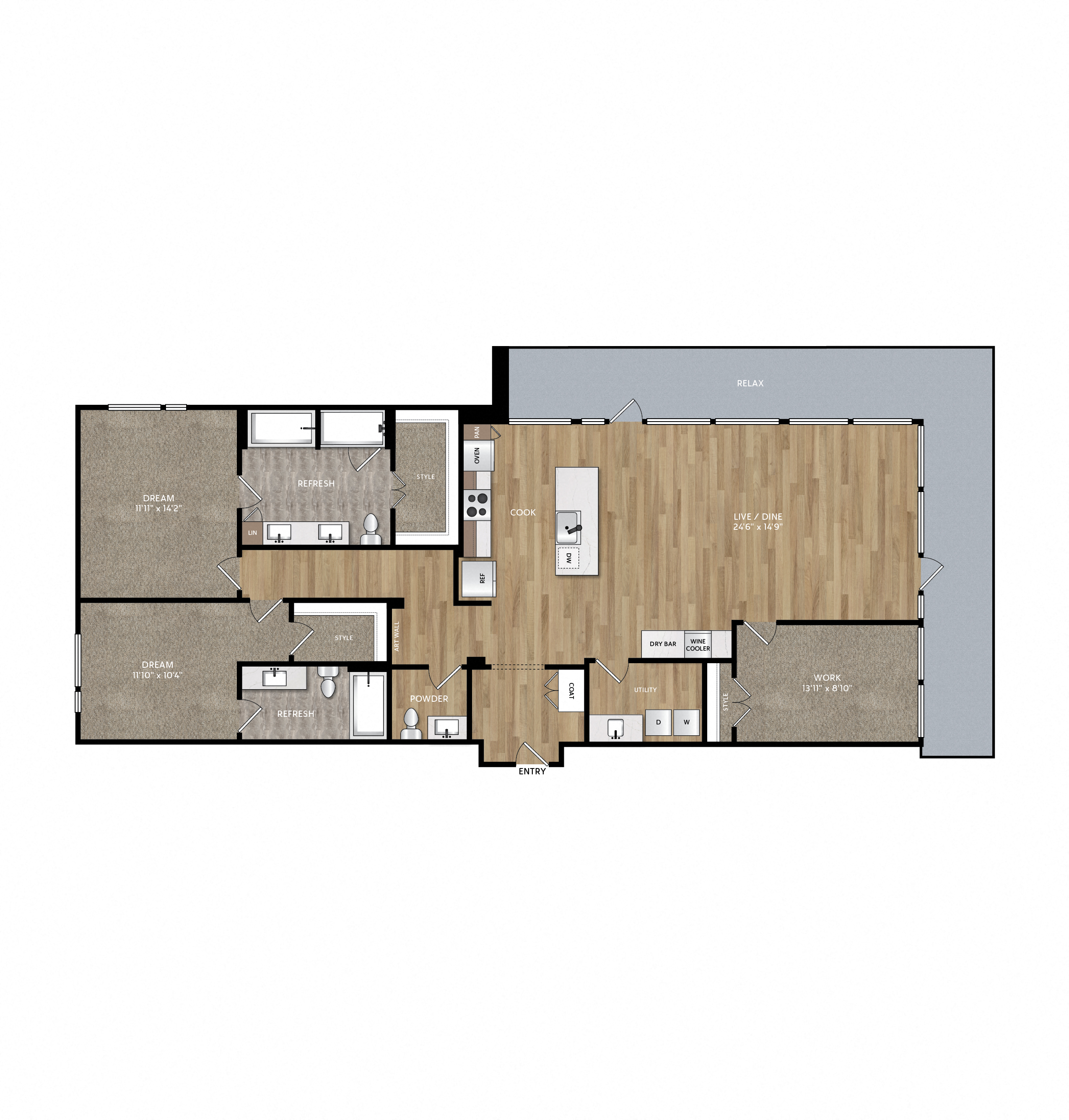 833 Van Cliburn Way 1-3 Beds Apartment for Rent - Photo Gallery 27