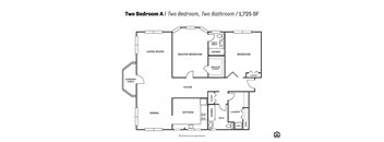 Two Bedroom A Floor Plan at Ingram Manor Apartments, Maryland