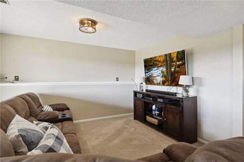 a living room with a couch and a tv