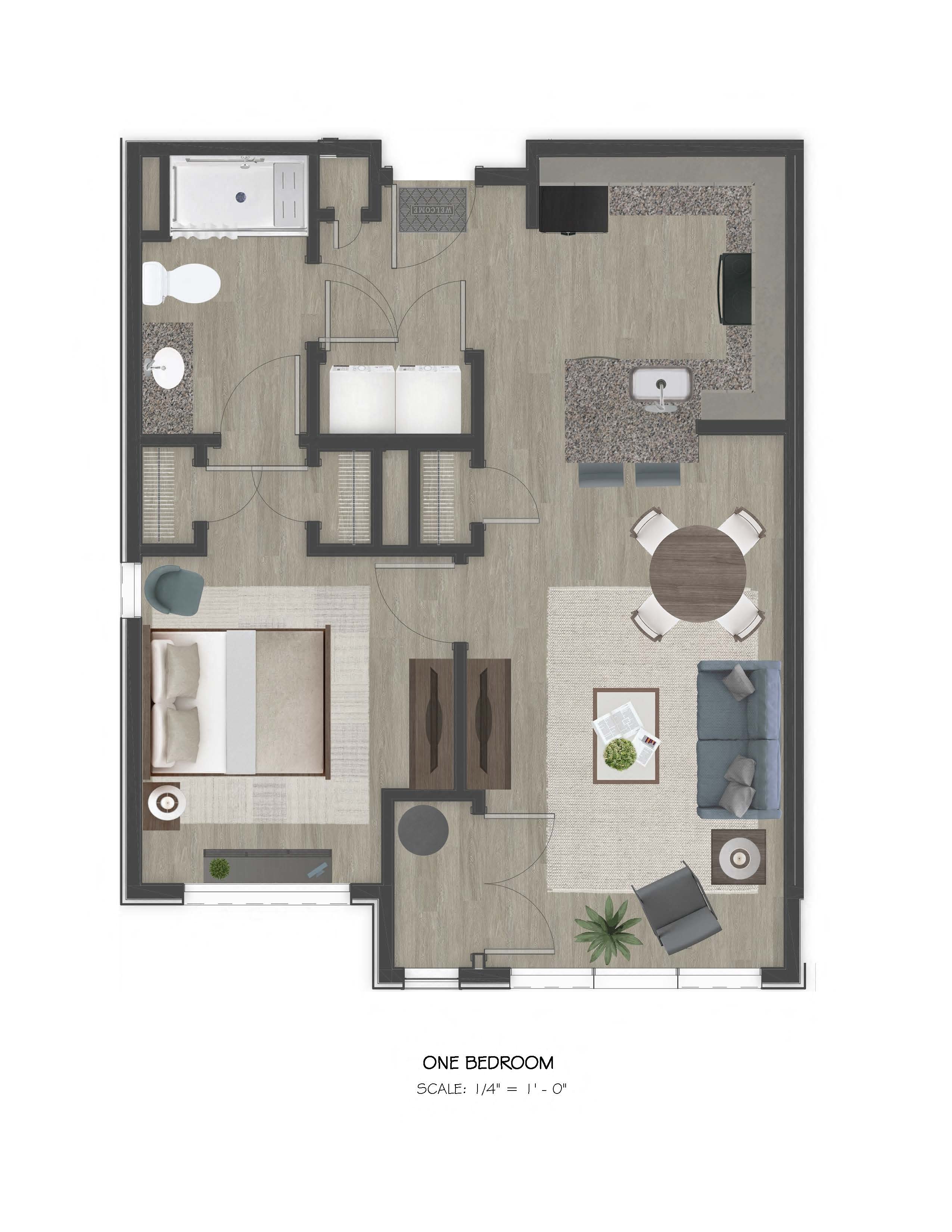 1 Bedroom, 1 Bathroom