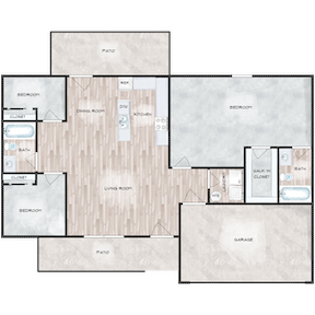 3x2 Duplex 1,500 Sq Ft