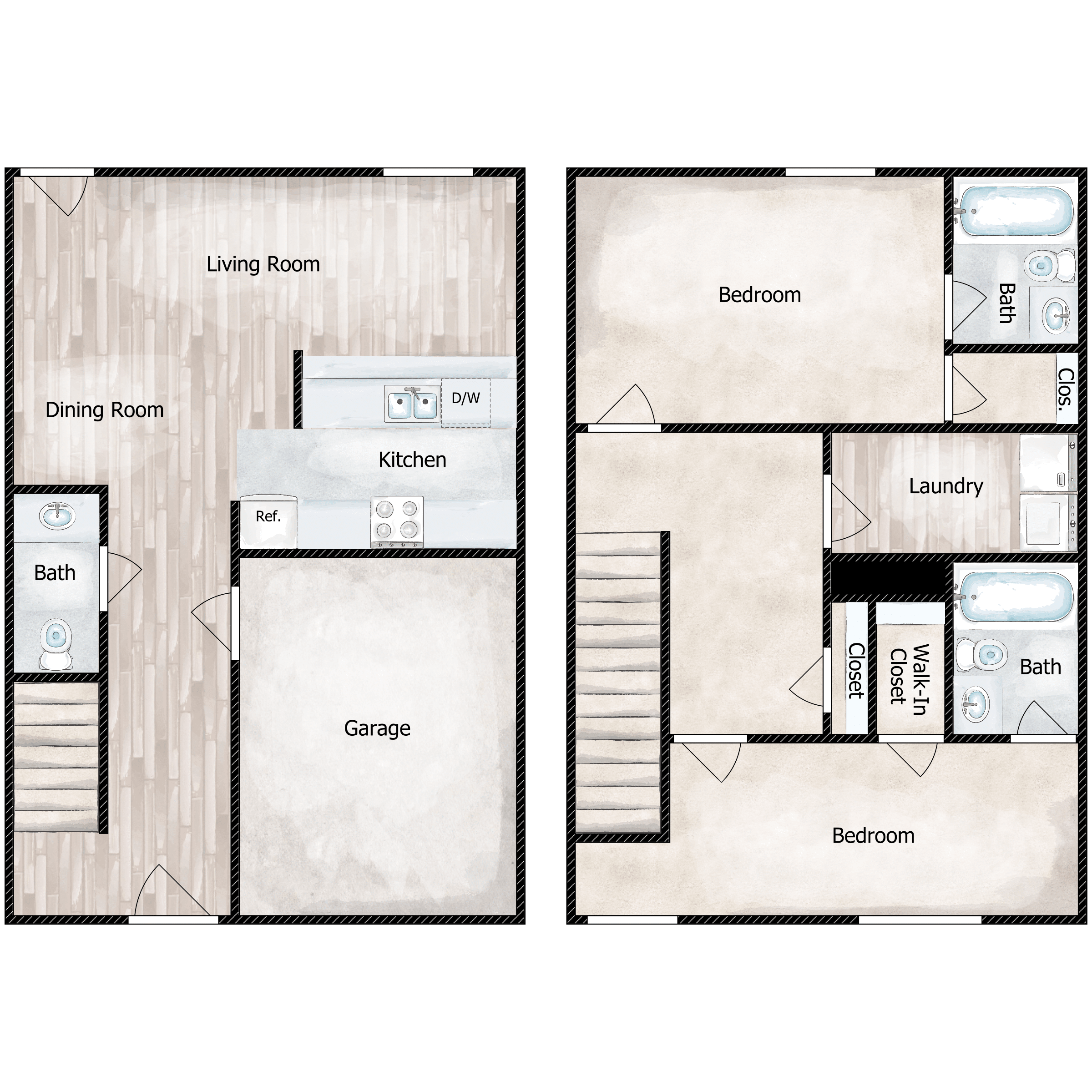 2x2.5 1,200 SqFt