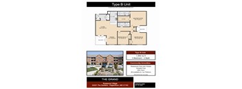 Type B Floor Plan at Rosewood Village, Hagerstown, MD