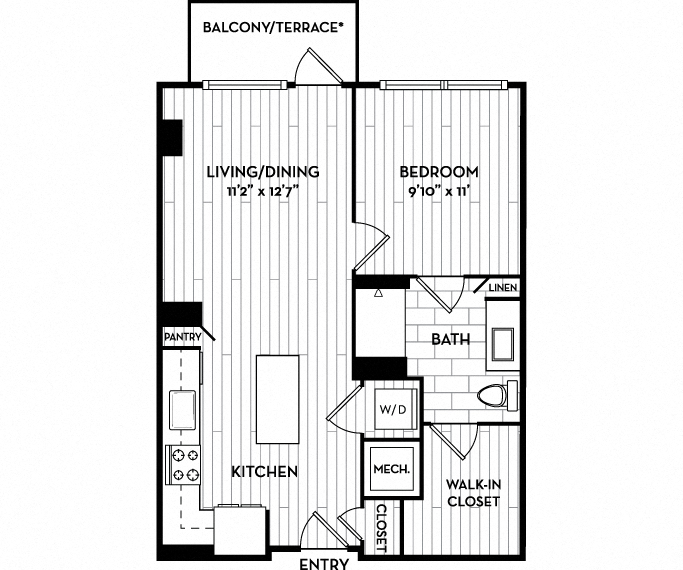 The Camille Apartments - Bethesda, MD - 11F1A Floor Plan