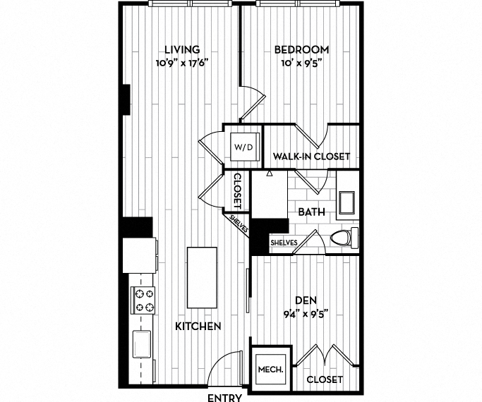 The Camille Apartments - Bethesda, MD - 11S1A Floor Plan