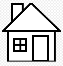 an outline of a house with a window free house outline clip art