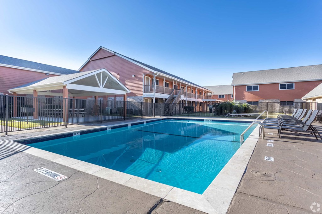 the swimming pool at our apartments