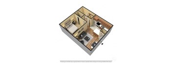 1 Bedroom, 1 Bathroom
