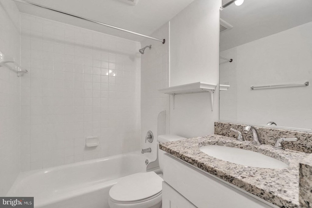 a bathroom with a sink and a toilet and a bath tub